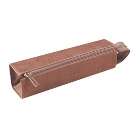 RHODIA 319029C - Pencil case Rhodiarama Rosewood - 23x5x5 cm - Flat opening for use as a pencil box - Faux leather - Storage for pens, pencils, markers, small supplies