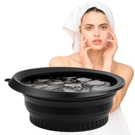 Wvu & Wvo Face Ice Bath Bowl, Silikon Faltbares Waschschüssel für Gesicht, Eisbadschale Gesicht, Portable Ice Facial Washbasin, Quick Cooling Wash Basin für den Heimgebrauch oder Unterwegs