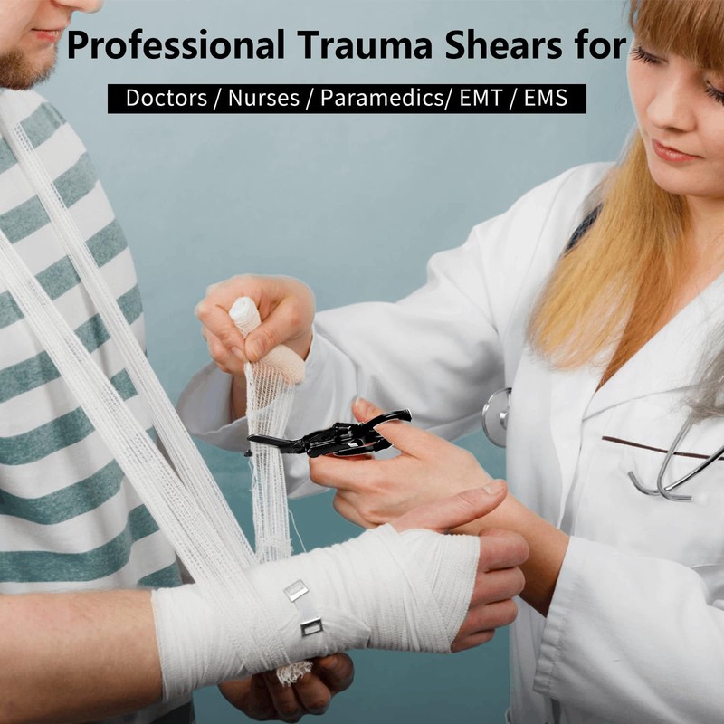 6 in 1 Multi-function Trauma Shears with Strap Cutter and