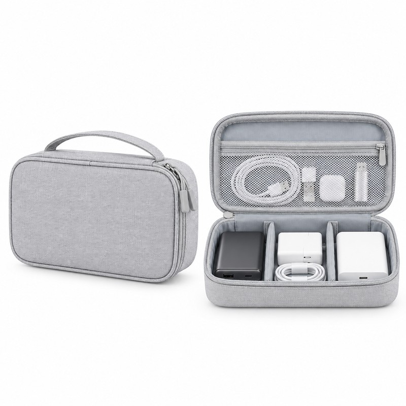 Travel Cable Organizer Bag for Electronics – Water-Resistant Oxford Storage