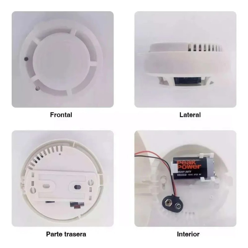 Detector De Humo Con Alta Cobertura Y Alarma Con Sonido