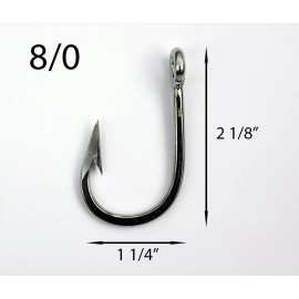 Tackleworks PACK OF 10 TACKLEWORKS Stainless Big Game Sword Hooks Size 8/0 Marlin, Shark