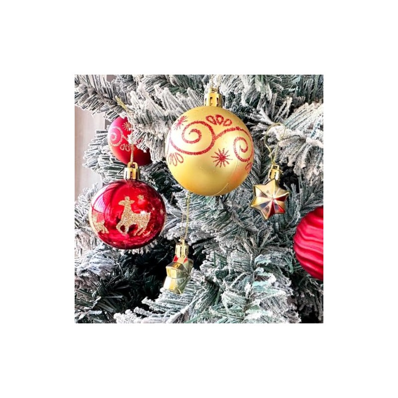 Kit de 44 Esferas Navideñas, Adornos de esferas de Navidads,