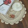 kilofly Handmade Crochet Round Cotton Lace Table Placemats Doilies Value