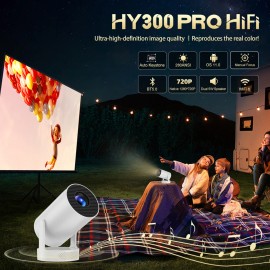 Topleo projector android portable video h713 beamer hy300 pro hifi 1080p video home lcd 4k mini proyector smart projectorcolor: White, accessories: Bag, plug: US