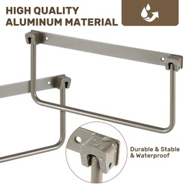 BOYISEN RV Shoe Storage, Foldable Save Space Camper Shoe Rack, Wall Mounted Shoe Holder for RV, 12" Aluminum Travel Trailers Organizer Accessories for Various Shoes (2 Pack)