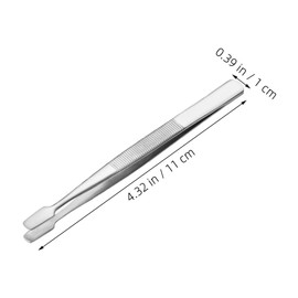 OATIPHO 4pcs Stainless Steel Stamp Grip Tweezers Precision Handling Tools for Collecting Stamps and Scrapbooking Lightweight and Durable Design for Accurate Positioning and Control