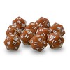 10x Polyhedral W20 Dice for Role and Tabletop Games (Brown)