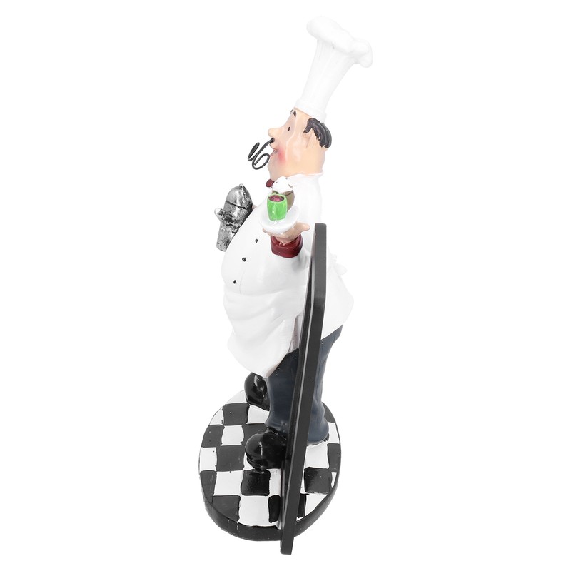 Resin Mustache Chef Figurine Fashion Small Ornaments Message Board Food