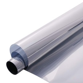 HOHOFILM 17.7"x78.7" One Way Mirror Window Films Daytime Privacy Silver Reflective Window Tint Self-Adhesive Sun Blocking Heat Control Anti UV for Home,Buildings