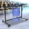 Folding Chair Cart,with 12 Rods,Folding Chair Strorage Rack,for 42 Chairs,Heavy
