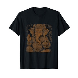 Ganesh Symbol Yoga Hindu Elephant God Ganesha Puja T-Shirt