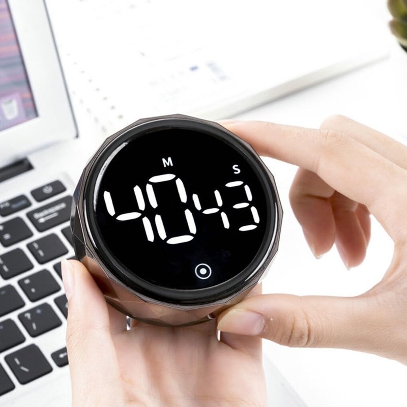 AIXXCUVQ Productivity Timer Clear LED Display Adjustable Alarm Sound is