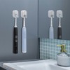 4Pack Toothbrush Holder Wall Mounted with Cover for Bathroom, Self-Adhesive
