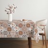 Martina Home Jucar Round Oilcloth Tablecloth 140cm Brown