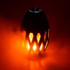 LED-Highlights Bluetooth Speaker Flame Light Black 10 x 24 cm