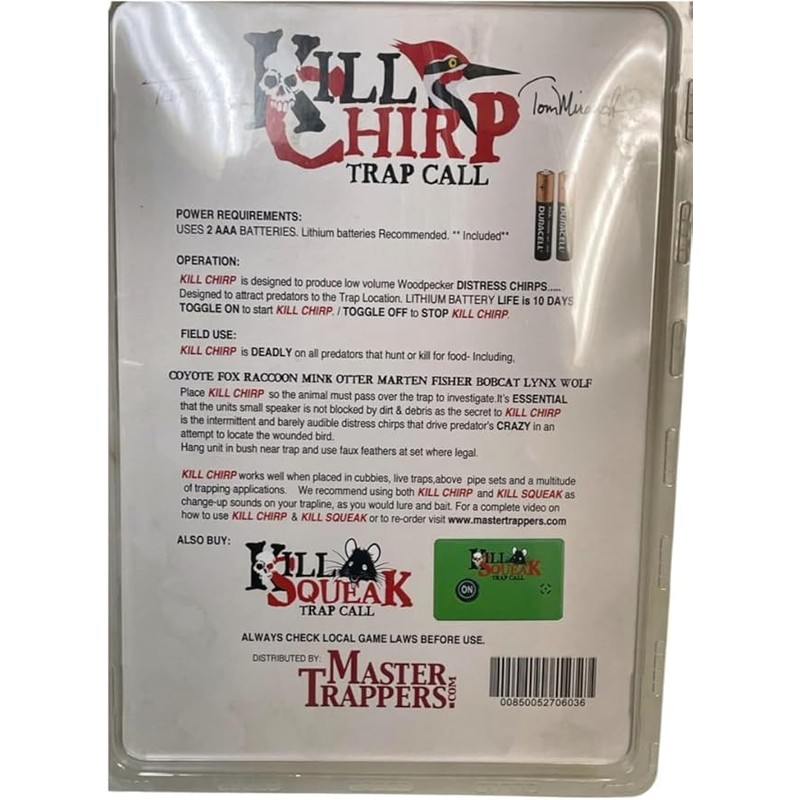 Slockmaster Kill Chirp, Digital Trap Bait Caller - Designed by