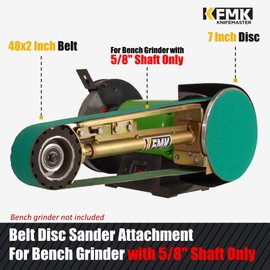 KFMK 2"x48" Belt Grinder Attachment for Bench Grinders, 2x48 Inch Belt and 7 Inch Disc Sander Attachment for Bench Grinders with 5/8" Arbor
