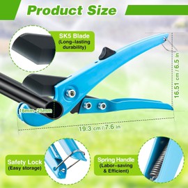 Wzzy Gurden Drip Irrigation Hose Cutter, Hole Punch Tool, Irrigation Sprinkler Hose Cutter for 16/25mm PE Pipe Hole Punch Open Professional Punching Tool Installation Tool