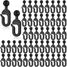 120PCS Gazebo Curtain Hooks Curtain Track Hooks Plastic Hooks for Gazebo Curtains and Mosquito Netting Black Mosquito Curtain Track Hooks for Outdoor Hotel