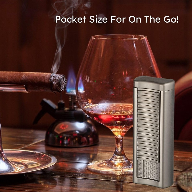 Visol Tiger Double Flame Butane Torch Refillable Gas Lighter (Shipped