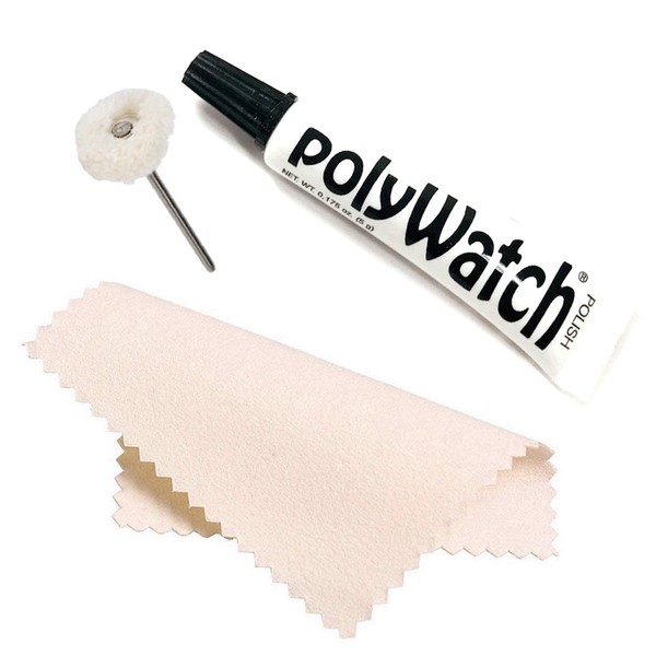 Polywatch Fashion Plastic Watch Polishing Cloth Crystal Scratch String Buffers