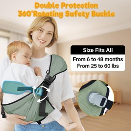 Oblitor Baby Carrier Newborn to Toddler,Adjustable Baby Sling Carrier,Comfortable and Lightweight Toddler Carrier for 25-60 lbs,Ideal for Shopping Travelling