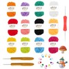Liameph 25 PCS Knitting Kit,Knitting Kits for Beginners Adults,Coloured Knitting
