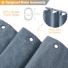 BTTN Fabric Shower Curtain, Linen Textured Heavy Duty Polyester Cloth