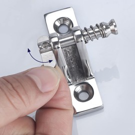 Marinebaby 2X Bimini Top Deck Hinge with Pin and Ring, 316 Stainless Steel Bimini Top 90°Deck Hinges