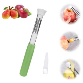 Apple Corer, 2 in 1 Apple Corer and Peeler, Apple Core Cutter, Potato Peeler, Apple Peeler, Stainless Steel Vegetable Peeler, Apple Corer, Apple Cutter, Peeler Tupper (Green)