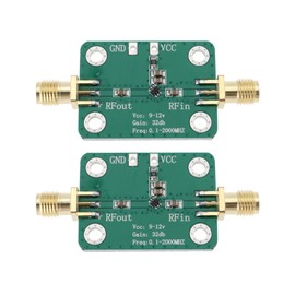 Create idea 2pcs RF Broadband Amplifier 9V-12V 30dB Low Noise LNA Broadband Module 0.1-2000MHz AMP Module for Shortwave FM Radio Remote Control Receiver