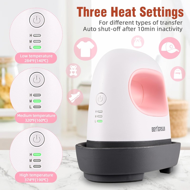 BetterSub Mini Heat Press Machine, Small Heat Press Portable Iron