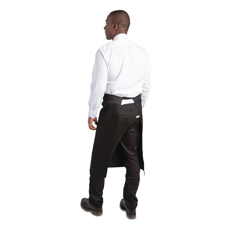Whites Chefs Clothing Regular Waist Apron, Black, Material: Polycotton, Measurements: