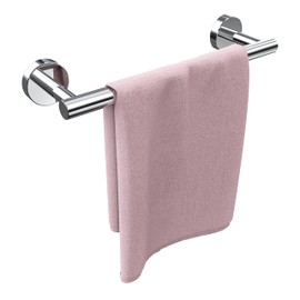 WZRUA Towel Rail Wall Mounted, 304 Stainless Steel Chrome Towel Holder 12inch, Rust-Proof Towel Rail for Bathroom