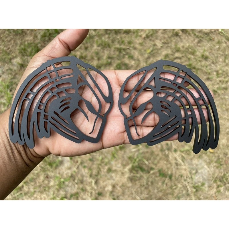 2Pcs Predator Emblems Car Badge, Custom 3D Exterior Automotive Accessories,