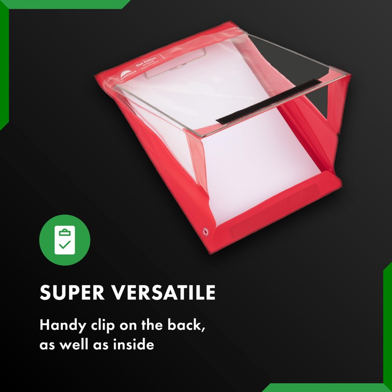 Paperdry Red A4 Landscape Waterproof Clipboard - Cold Proofing Agent,