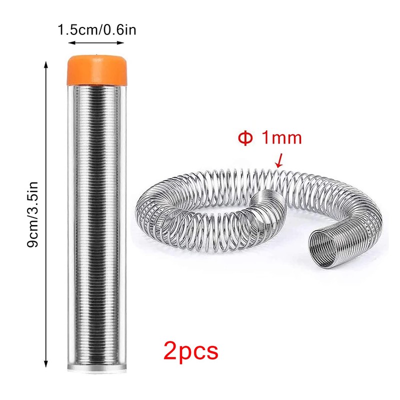 2Pcs Solder Wire,1mm Diameter Rosin Core Solder for Electronic Electrical