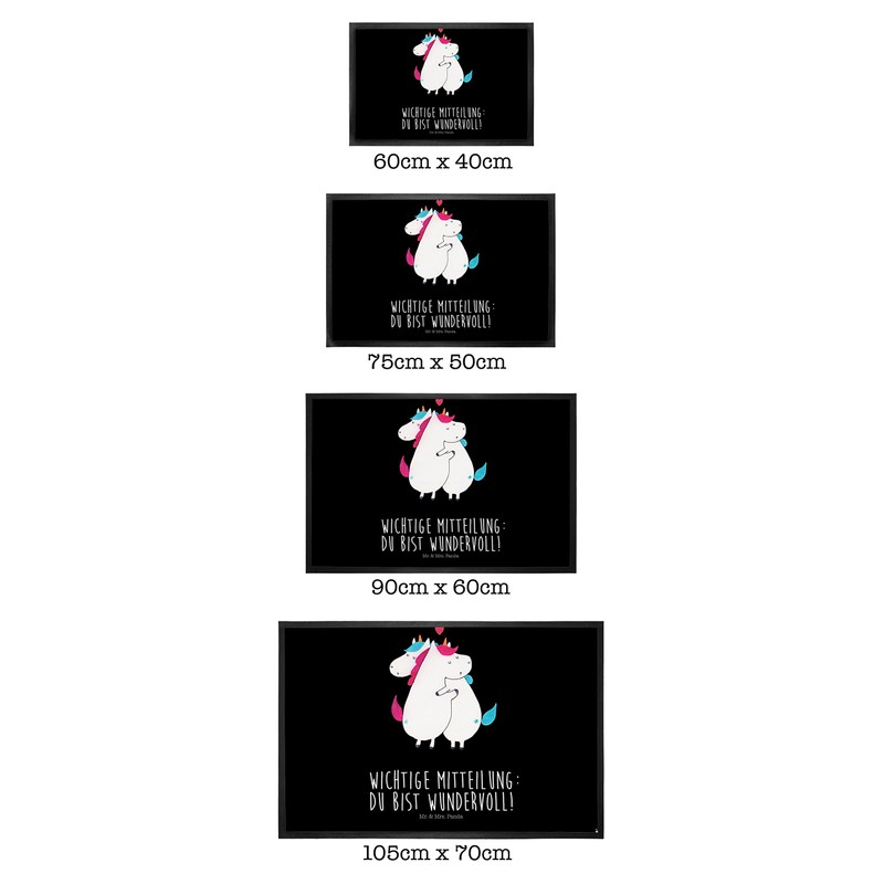Mr & Mrs Panda Variations Floor Mats Unicorn Message MT