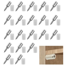 Self-Tapping Screw Shelf Brackets, Shelf Brackets, Shelf Brackets, Shelf Holders for Furniture Cabinet, Bookcase, Cupboard & Furniture (Qrity Pack of 20)
