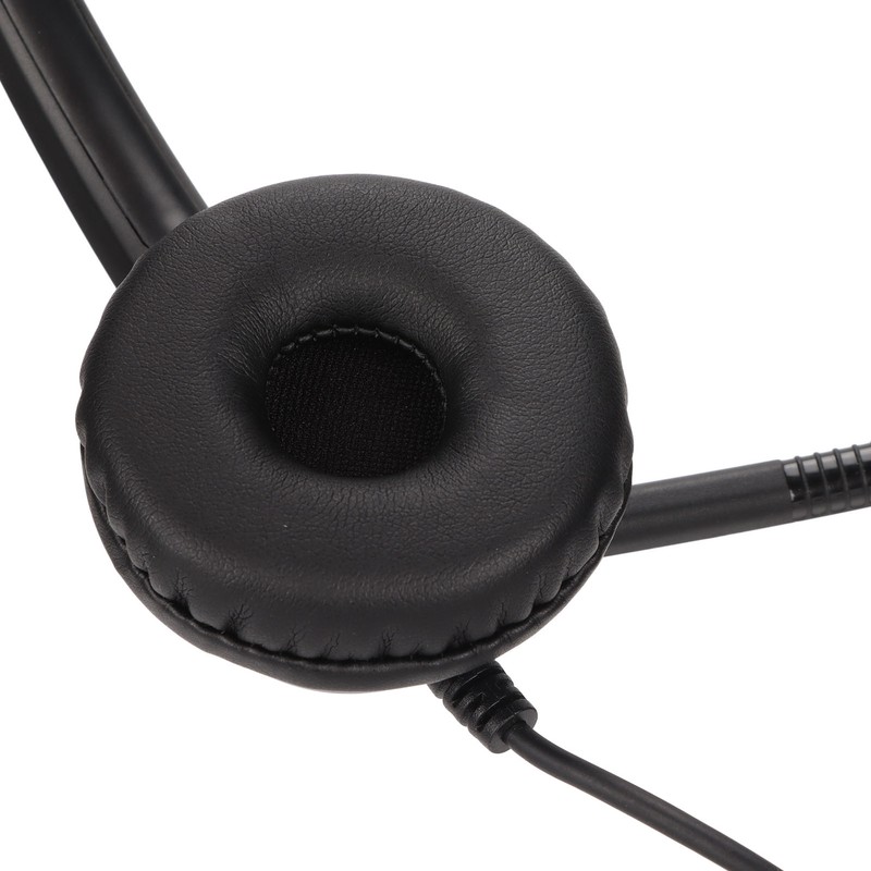 RJ9 Telephone Headset Noise Cancelling Unilateral Corded Business Headphone with