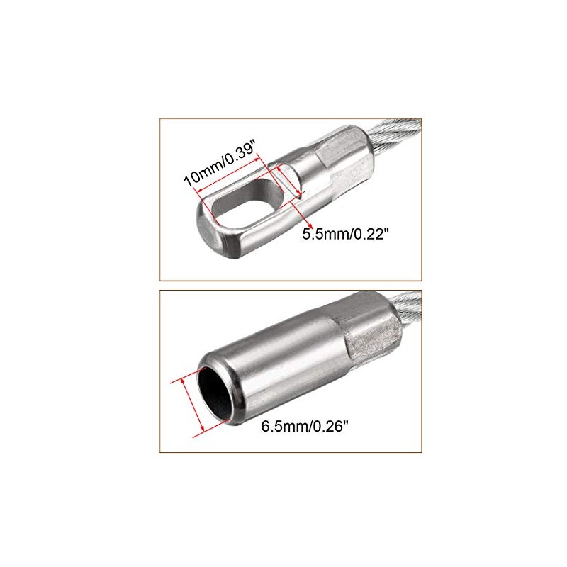 uxcell 5PCS 180mm/6-inch Flexible Fish Tape Replacement Leader Wire Cable