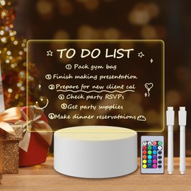 Acrylic Dry Erase Board with Light, Message Board DIY Acrylic Lamp, Led Note Board Remote Control/16 Colors Change/2Powers Mode Night Light Board, Christmas Valentine's Birthday Mother's Day DIY Gift