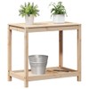 vidaXL Potting Bench-Planting Station with Shelf-Brown Solid Pine Wood Garden