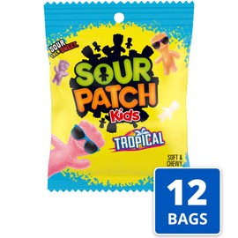 Sour Patch Kids Tropical Soft & Chewy Candy, 3.6 Ounce Bags (Pack Of 12), 12Count