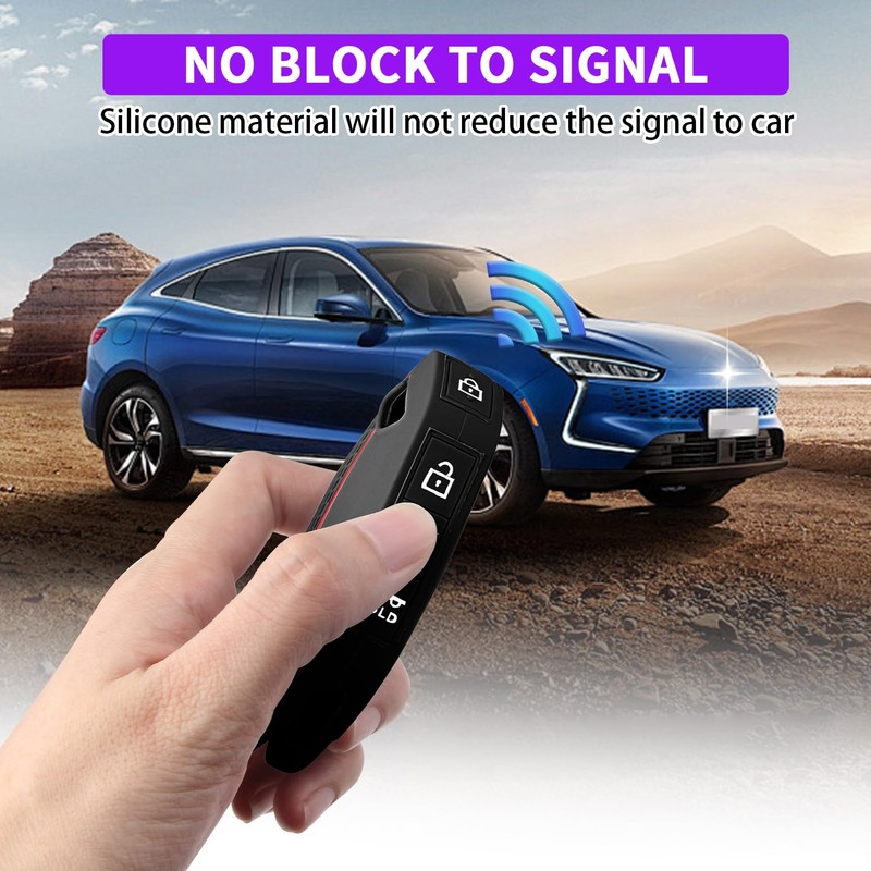 QBUC for 2PCS Kia Key Fob Cover with Keychain Soft
