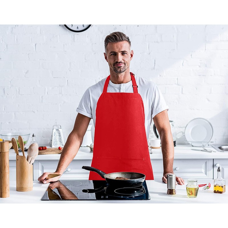 Utopia Kitchen 10 Pack Bib Apron, Unisex Adjustable Aprons with