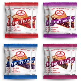 Betty Lou's Fruit Bars, Variety Pack of 12, Gluten Free, Vegan, Non GMO, Deliciously Healthy Snacks Made with All Natural Fruit Juice, Individually Wrapped, 2 oz. Each