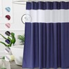 UFRIDAY Extra Long Shower Curtain with See Through Window, 72x84