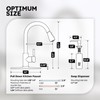 Arofa Kitchen Faucet with Soap Dispenser, Stainless Steel Kitchen Sink